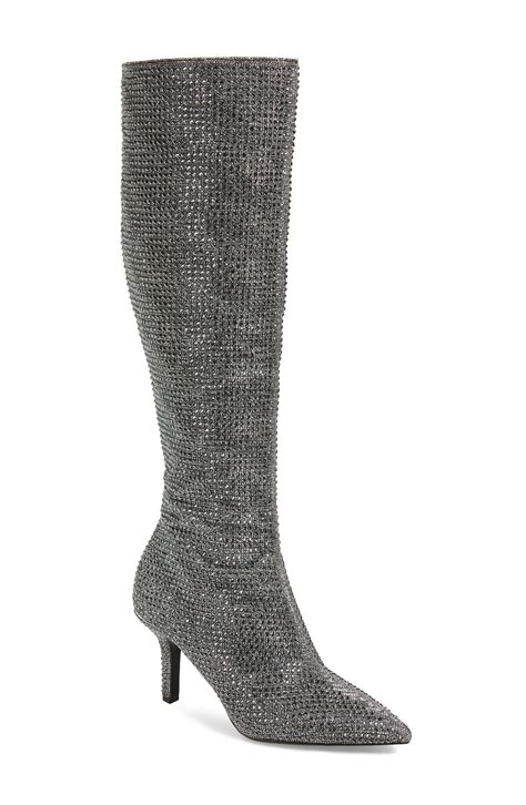 michael michael kors katerina leather knee high boot|Michael Kors thigh high boots.